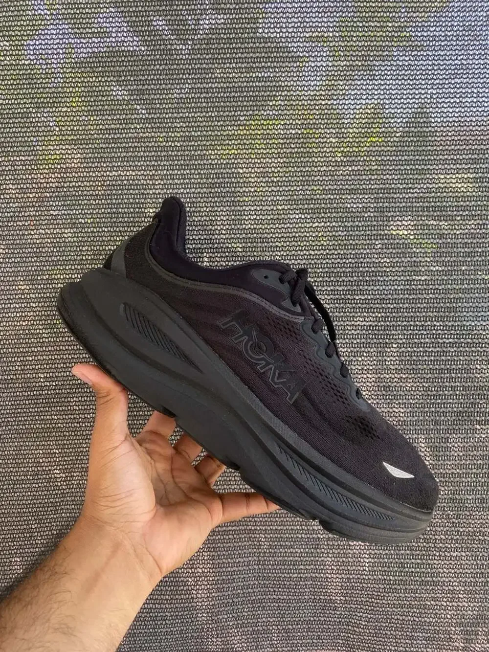 HOKA Bondi 9 Men's Triple Black Road Running Shoes